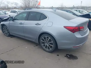 2015 Acura TLX V6 Tech with VIN 19UUB2F54FA020816, listed as a IAAI auction lot 41600870 with 76,055 mi miles. Bid and sale history available at carsss.com. Image 3.