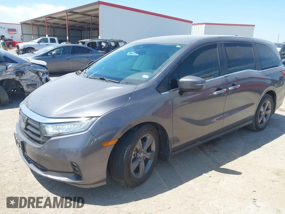 2021 Honda Odyssey EX z VIN 5FNRL6H58MB043929, wystawiony jako IAAI lot #42028687 z przebiegiem 59 668 mil mil oraz . Historia ofert i sprzedaży dostępna na DreamBid. Obrazek 17.