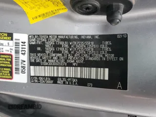 2013 Toyota Sienna XLE with VIN 5TDDK3DC6DS059378, listed as a Copart auction lot 54233765 with 225,129 mi miles and Salvage Title. Bid and sale history available at DreamBid. Image 13.
