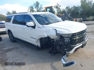 2024 Chevrolet Suburban Z71 z VIN 1GNSKDKD9RR349992, wystawiony jako IAAI lot #41748835 z przebiegiem 7 493 mil mil oraz . Historia ofert i sprzedaży dostępna na DreamBid. Obrazek 1.