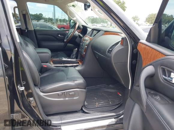 2018 Infiniti QX80 with VIN JN8AZ2NF1J9663338, listed as a IAAI auction lot 42689592 with 69,559 mi miles and . Bid and sale history available at DreamBid. Image 5.