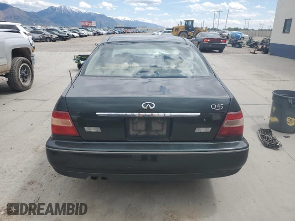 1999 Infiniti Q45 z VIN JNKBY31A6XM600579, wystawiony jako Copart lot #57683075 z przebiegiem 215 415 mil mil oraz Szkoda całkowita • Salvage title. Historia ofert i sprzedaży dostępna na DreamBid. Obrazek 6.