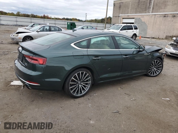 2018 Audi A5 Sportback Prestige with VIN WAUCNCF50JA100949, listed as a Copart auction lot 72692233 with 42,782 mi miles. Bid and sale history available at carsss.com. Image 3.
