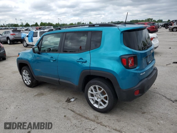 2022 Jeep Renegade Latitude with VIN ZACNJDB14NPN73109, listed as a Copart auction lot 55473465 with 17,022 mi miles and Salvage title. Bid and sale history available at DreamBid. Image 2.