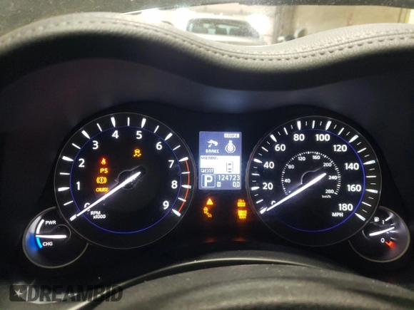 2012 Infiniti M Hybrid with VIN JN1EY1AP7CM910194, listed as a Copart auction lot 72003524 with 124,723 mi miles and Salvage title. Bid and sale history available at DreamBid. Image 9.