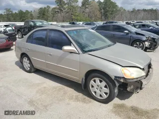 2002 Honda Civic EX with VIN 1HGES26782L002498, listed as a Copart auction lot 48849655 with 243,585 mi miles and Salvage Title. Bid and sale history available at carsss.com. Image 4.
