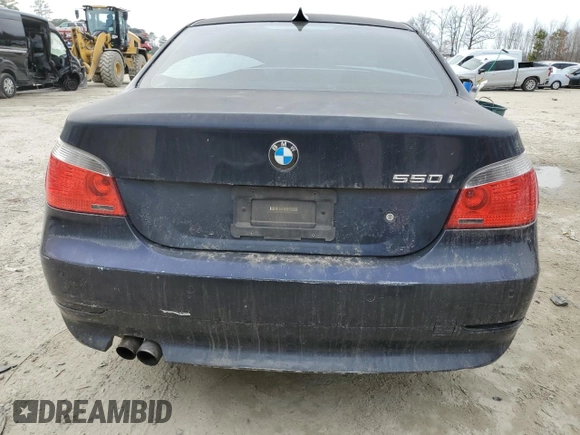 2007 BMW 5 Series 550i with VIN WBANB53537CP03814, listed as a Copart auction lot 47264345 with 203,544 mi miles and Clean Title. Bid and sale history available at DreamBid. Image 6.