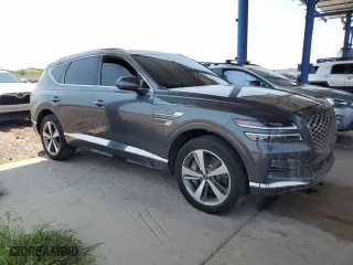 2021 Genesis GV80 Advanced + with VIN KMUHCESCXMU069983, listed as a Copart auction lot 64442274 with 0 mi miles and Salvage Title. Bid and sale history available at carsss.com. Image 4.