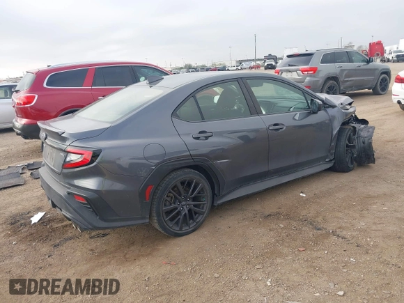 2022 Subaru WRX Premium with VIN JF1VBAF66N9005097, listed as a IAAI auction lot 41195414 with 24,044 mi miles. Bid and sale history available at carsss.com. Image 4.