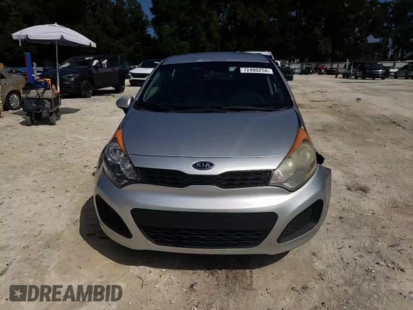 2012 Kia Rio LX with VIN KNADM5A34C6013635, listed as a Copart auction lot 72400254 with 172,943 mi miles and Salvage Title. Bid and sale history available at carsss.com. Image 11.