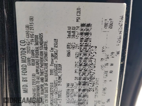 2016 Ford Fusion SE with VIN 3FA6P0H77GR279518, listed as a Copart auction lot 51817165 with 114,195 mi miles and Salvage Title. Bid and sale history available at carsss.com. Image 12.