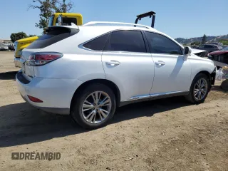 2013 Lexus RX 450h with VIN JTJBC1BA7D2437948, listed as a Copart auction lot 59039505 with 109,922 mi miles and Salvage title. Bid and sale history available at DreamBid. Image 3.