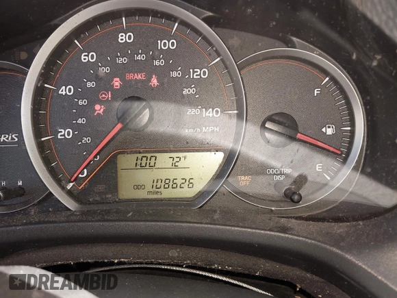 2013 Toyota Yaris L with VIN JTDKTUD36DD545176, listed as a IAAI auction lot 41953993 with 108,626 mi miles. Bid and sale history available at carsss.com. Image 7.