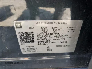 2020 Chevrolet Traverse LT Cloth z VIN 1GNEVGKW0LJ100638, wystawiony jako Copart lot #54845145 z przebiegiem 122 664 mil mil oraz Szkoda całkowita • Salvage title. Historia ofert i sprzedaży dostępna na DreamBid. Obrazek 13.
