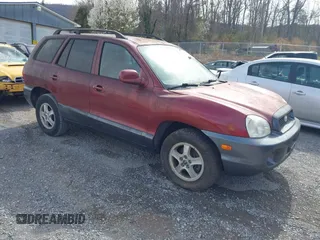 2003 Hyundai Santa Fe GLS with VIN KM8SC13E43U526945, listed as a IAAI auction lot 41847683 with 180,986 mi miles. Bid and sale history available at carsss.com. Image 1.