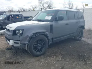 2022 Land Rover Defender S with VIN SALEJERX0N2075186, listed as a IAAI auction lot 41626458 with 79,500 mi miles and . Bid and sale history available at DreamBid. Image 2.