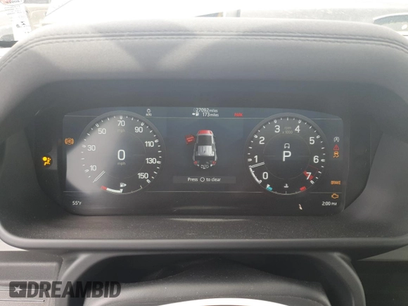 2020 Land Rover Defender HSE with VIN SALE1EEU9L2003444, listed as a Copart auction lot 55457225 with 27,092 mi miles and Salvage title. Bid and sale history available at DreamBid. Image 9.