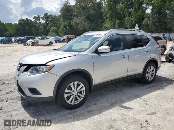 2015 Nissan Rogue S with VIN KNMAT2MT4FP553360, listed as a Copart auction lot 64629834 with 107,423 mi miles and Salvage Title. Bid and sale history available at carsss.com. Image 1.