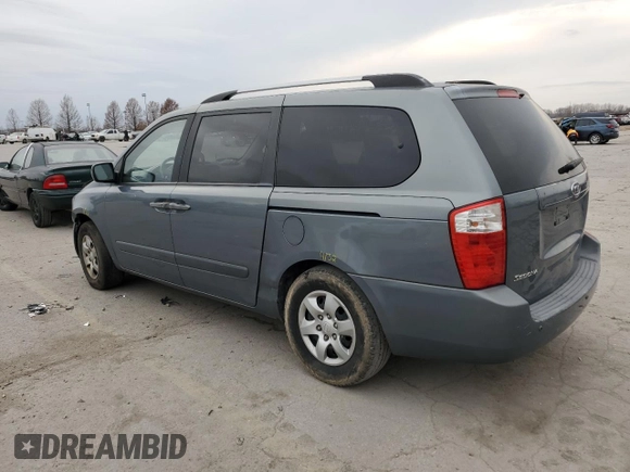 2009 Kia Sedona EX with VIN KNDMB233496314323, listed as a Copart auction lot 86199194 with Not Provided miles and Salvage Title. Bid and sale history available at carsss.com. Image 2.