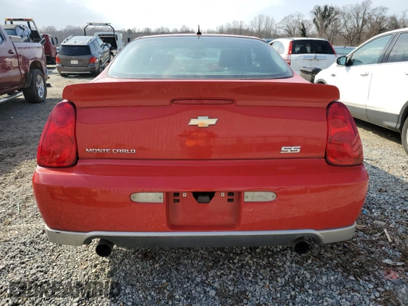 2006 Chevrolet Monte Carlo SS with VIN 2G1WL16C869244690, listed as a Copart auction lot 44009175 with 148,923 mi miles and Salvage Title. Bid and sale history available at carsss.com. Image 6.