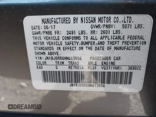 2017 Infiniti QX50 with VIN JN1BJ0RR4HM413604, listed as a IAAI auction lot 41310296 with 113,426 mi miles and . Bid and sale history available at DreamBid. Image 9.