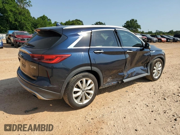 2019 Infiniti QX50 Essential with VIN 3PCAJ5M12KF110487, listed as a Copart auction lot 61981945 with 74,743 mi miles and Salvage title. Bid and sale history available at DreamBid. Image 3.