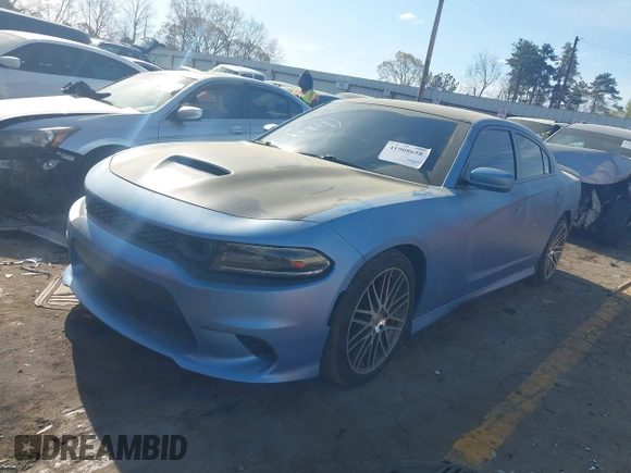 2019 Dodge Charger Scat Pack with VIN 2C3CDXGJ0KH613053, listed as a IAAI auction lot 41908658 with 85,000 mi miles and . Bid and sale history available at DreamBid. Image 2.