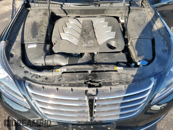 2016 Hyundai Equus Signature with VIN KMHGH4JH8GU104592, listed as a Copart auction lot 43361695 with 29,354 mi miles and Salvage Title. Bid and sale history available at DreamBid. Image 11.