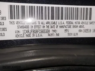 2015 Jeep Grand Cherokee Limited with VIN 1C4RJFBG8FC665320, listed as a IAAI auction lot 41884422 with 125,610 mi miles. Bid and sale history available at carsss.com. Image 9.