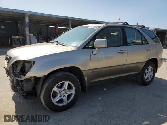 2002 Lexus RX 300 with VIN JTJGF10U220134577, listed as a Copart auction lot 61478865 with 162,872 mi miles and Salvage title. Bid and sale history available at DreamBid. Image 1.