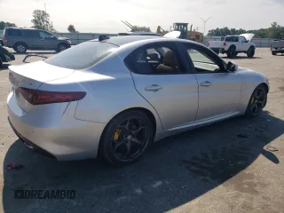 2018 Alfa Romeo Giulia Ti Sport with VIN ZARFAECN7J7571981, listed as a Copart auction lot 68208114 with 142,729 mi miles and Salvage Title. Bid and sale history available at carsss.com. Image 3.