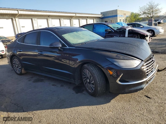 2021 Hyundai Sonata Hybrid SEL with VIN KMHL34JJ9MA019824, listed as a Copart auction lot 73162354 with 64,084 mi miles and Salvage Title. Bid and sale history available at carsss.com. Image 4.