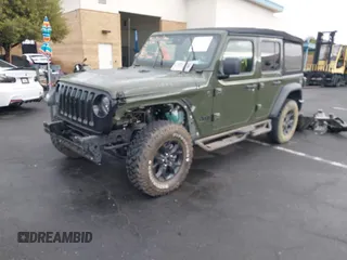 2023 Jeep Wrangler Unlimited Willys Sport with VIN 1C4HJXDM0PW515898, listed as a IAAI auction lot 41419267 with 10,964 mi miles and . Bid and sale history available at DreamBid. Image 21.