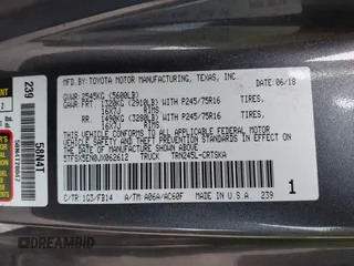 2018 Toyota Tacoma SR z VIN 5TFSX5EN0JX062612, wystawiony jako IAAI lot #41993211 z przebiegiem 92 586 mil mil oraz . Historia ofert i sprzedaży dostępna na DreamBid. Obrazek 9.