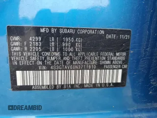 2022 Subaru Impreza Premium with VIN 4S3GTAV60N3711910, listed as a Copart auction lot 60787035 with 58,828 mi miles and Salvage title. Bid and sale history available at DreamBid. Image 12.