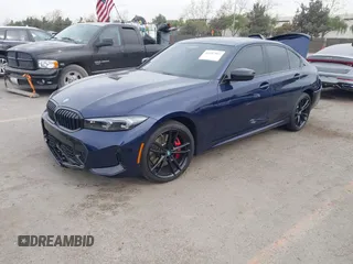 2024 BMW 3 Series 330e with VIN 3MW39FF05R8E83398, listed as a IAAI auction lot 41352962 with 12,406 mi miles. Bid and sale history available at carsss.com. Image 2.