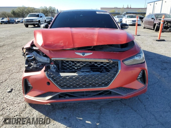 2019 Genesis G70 Advanced with VIN KMTG34LE5KU021265, listed as a Copart auction lot 48575855 with 52,650 mi miles and Salvage Title. Bid and sale history available at carsss.com. Image 5.