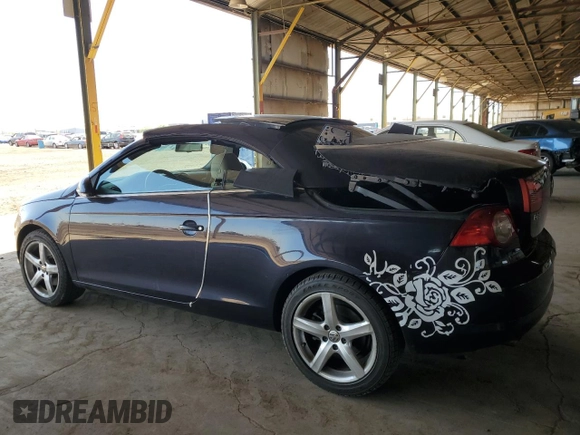 2007 Volkswagen Eos 2.0T с VIN WVWDA71F27V049675, выставлен на аукционе Copart как лот 58096615 с пробегом 106 678 миль миль и Списание • Salvage title. История ставок и продаж доступна на DreamBid. Изображение 2.