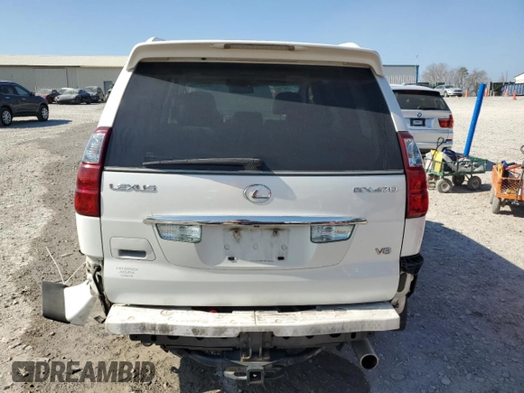 2008 Lexus GX 470 with VIN JTJBT20XX80156418, listed as a Copart auction lot 48252155 with 164,977 mi miles and Salvage Title. Bid and sale history available at DreamBid. Image 6.