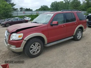 2010 Ford Explorer Eddie Bauer z VIN 1FMEU7EE7AUA40654, wystawiony jako Copart lot #61997905 z przebiegiem 92 909 mil mil oraz Czysty tytuł • Clean title. Historia ofert i sprzedaży dostępna na DreamBid. Obrazek 1.