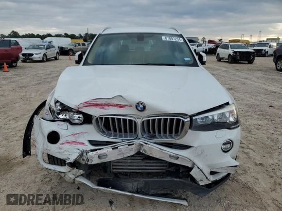 2016 BMW X3 sDrive28i with VIN 5UXWZ7C51G0M83555, listed as a Copart auction lot 87007234 with 111,070 mi miles and Salvage Title. Bid and sale history available at DreamBid. Image 5.