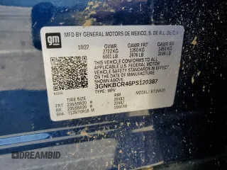 2023 Chevrolet Blazer LT with VIN 3GNKBCR46PS120387, listed as a Copart auction lot 58503205 with 20,690 mi miles and Salvage title. Bid and sale history available at DreamBid. Image 13.