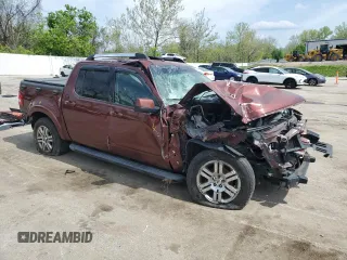2010 Ford Explorer Sport Trac Limited with VIN 1FMEU5D83AUA56947, listed as a Copart auction lot 54004565 with Not provided miles and Salvage title. Bid and sale history available at DreamBid. Image 4.