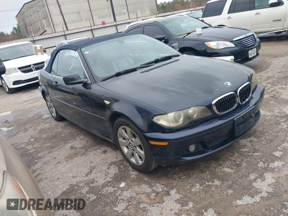 2006 BMW 3 Series 325Ci with VIN WBABW33456PX83708, listed as a IAAI auction lot 41425941 with 122,396 mi miles. Bid and sale history available at carsss.com. Image 1.