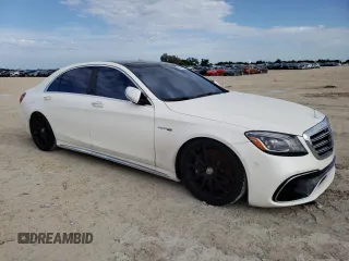 2019 Mercedes-Benz S-Class AMG S 63 with VIN WDDUG8JB2KA491718, listed as a Copart auction lot 68649454 with 34,414 mi miles and Non Repairable. Bid and sale history available at carsss.com. Image 4.
