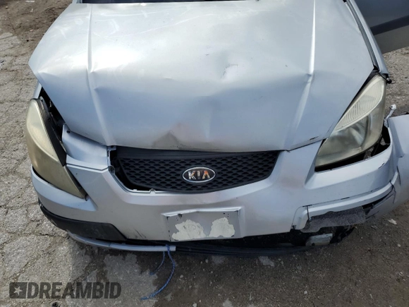 2007 Kia Rio LX with VIN KNADE123776231384, listed as a Copart auction lot 73554084 with 0 mi miles and Salvage Title. Bid and sale history available at carsss.com. Image 11.