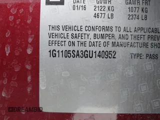 2016 Chevrolet Impala LT с VIN 1G1105SA3GU140952, выставлен на аукционе IAAI как лот 42351198 с пробегом 109 477 миль миль и . История ставок и продаж доступна на DreamBid. Изображение 9.