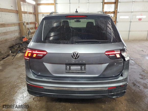 2024 Volkswagen Tiguan S with VIN 3VVFB7AX7RM184681, listed as a Copart auction lot 44536735 with 0 mi miles and Salvage Title. Bid and sale history available at carsss.com. Image 6.