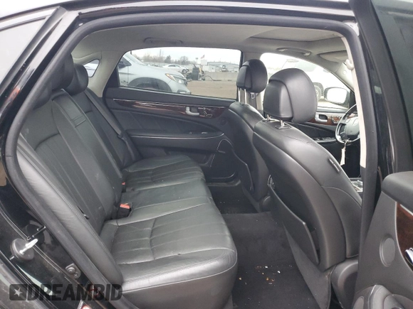 2012 Hyundai Equus Signature with VIN KMHGH4JH3CU055327, listed as a Copart auction lot 44697385 with 157,183 mi miles and Salvage Title. Bid and sale history available at DreamBid. Image 10.