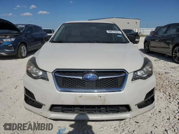 2015 Subaru Impreza 2.0i z VIN JF1GPAA69F8252803, wystawiony jako Copart lot #49674435 z przebiegiem 87 086 mil mil oraz Szkoda całkowita • Salvage title. Historia ofert i sprzedaży dostępna na DreamBid. Obrazek 5.